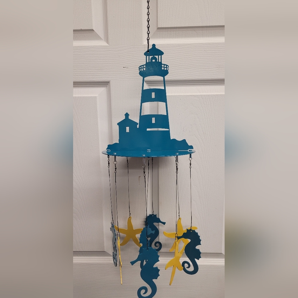 Blue Lighthouse Wind Chime